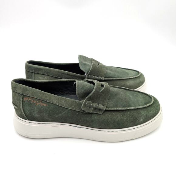 Gernie NYC 22\'s Penny Leather Low Top Loafer Shoes Green Size US10.5 EU44 main image 4